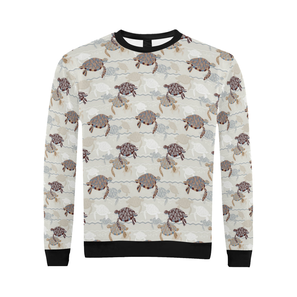 Sea Turtle Pattern Print Design T07 Men Long Sleeve Sweatshirt