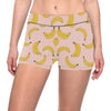 Banana Pattern Print Design BA06 Yoga Shorts