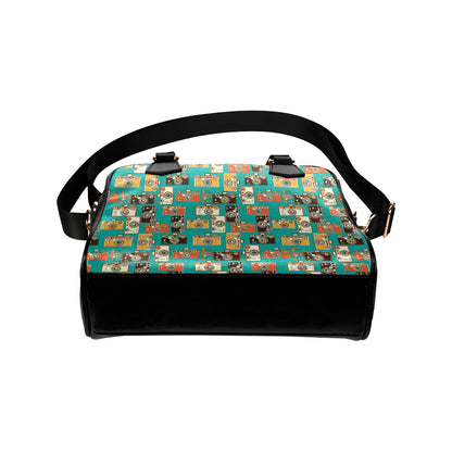 Camera Pattern Print Design 02 Shoulder Handbag