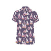 Donut Unicorn Pattern Print Design DN011 Men's Short Sleeve Button Up Shirt