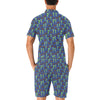 Alien Green UFO Pattern Men's Romper