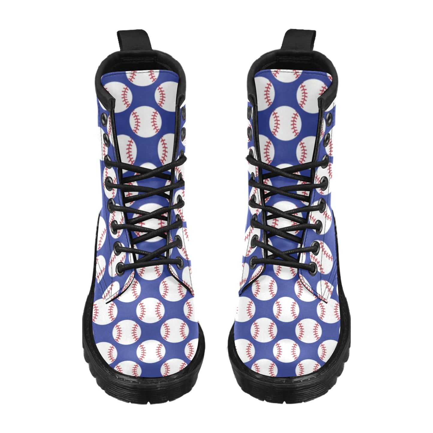 Baseball Blue Background Women's Boots