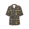 American indian Gold Style Women's Hawaiian Shirt