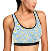 Daisy Pattern Print Design DS010 Sports Bra