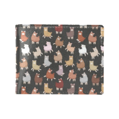 Alpaca Cute Design Themed Print Men's ID Card Wallet