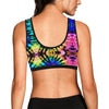 Tie Dye Rainbow Design Print Sports Bra