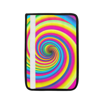 Vortex Twist Swirl Rainbow Design Car Seat Belt Cover