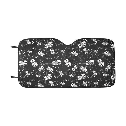 Violin Print Design LKS404 Car front Windshield Sun Shade