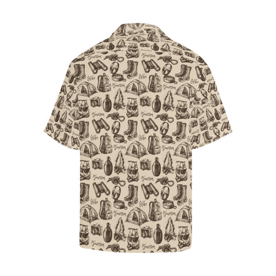 Camping Pattern Print Design 01 Men's Hawaiian Shirt