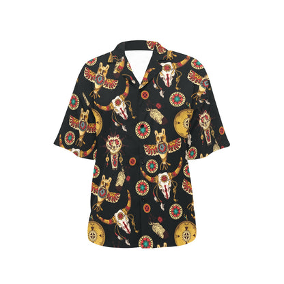 Native American Symbol Pattern Women's Hawaiian Shirt