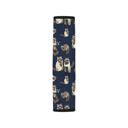 Raccoon Pattern Print Design A06 Car Seat Belt Cover