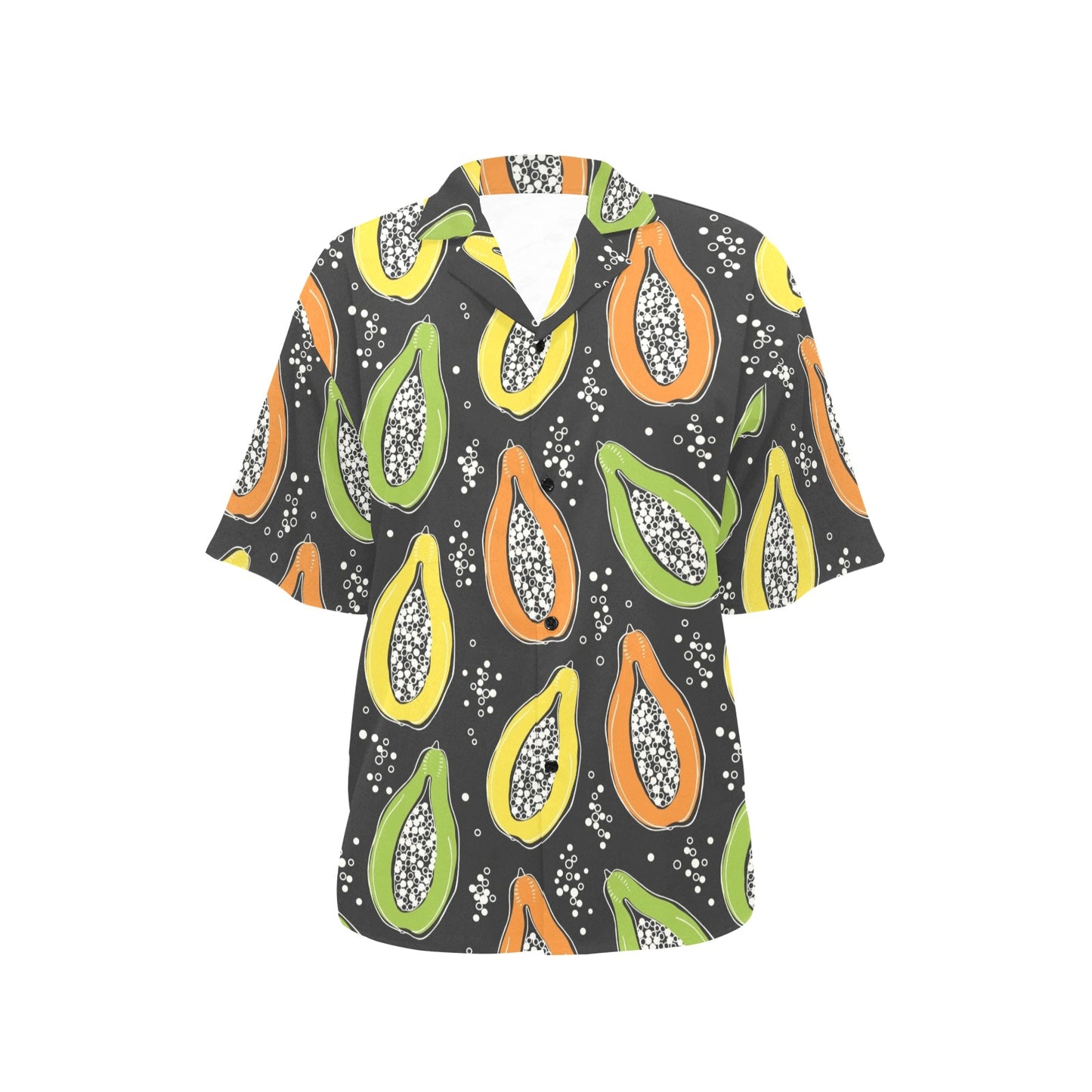 Papaya Pattern Print Design PP05 Women's Hawaiian Shirt
