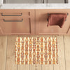 Tiki Orange Vertical Pattern Kitchen Mat