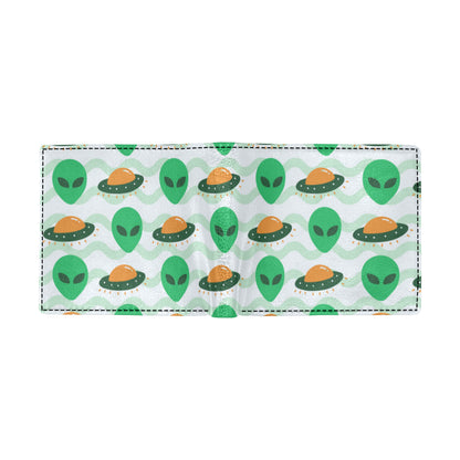 Alien UFO Pattern Print Design 04 Men's ID Card Wallet