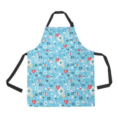 Medical Pattern Print Design 06 Apron with Pocket