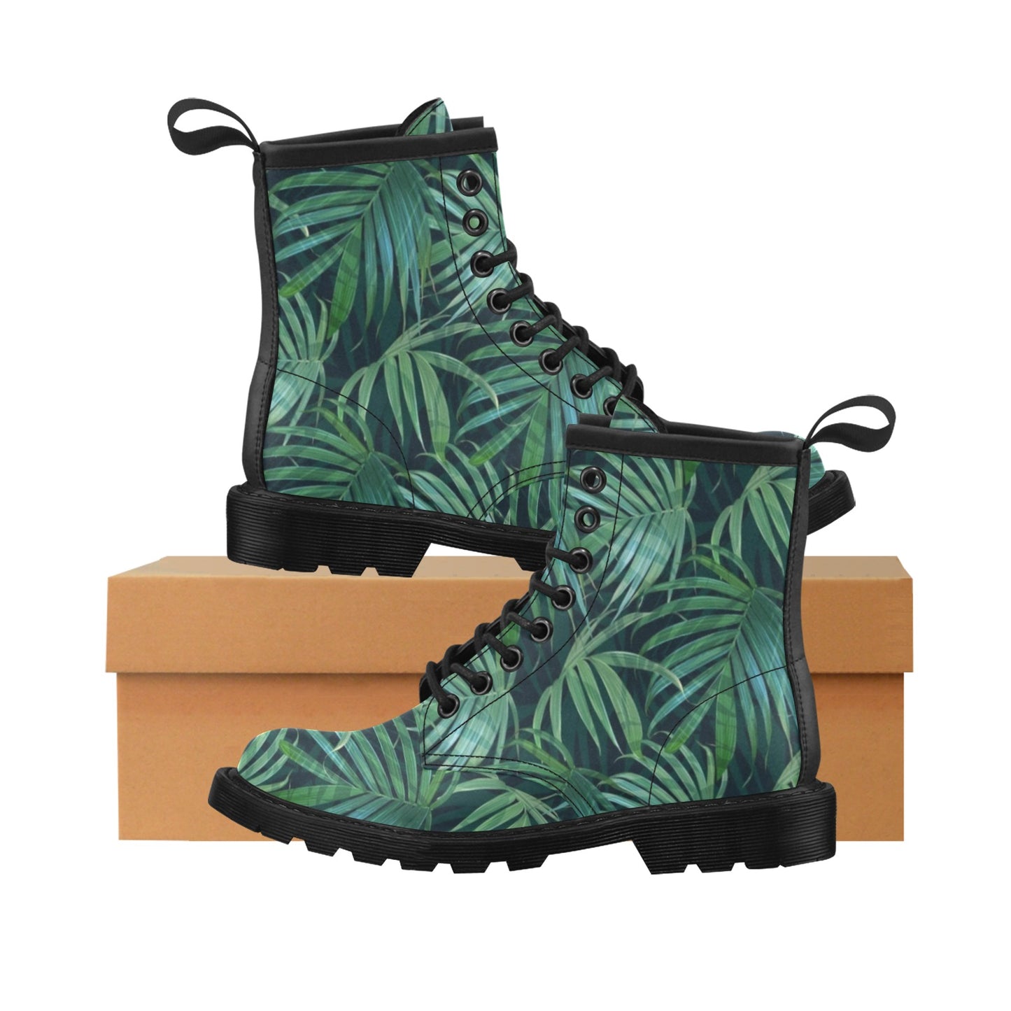 Tropical Flower Pattern Print Design TF011 Women's Boots
