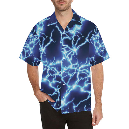 Lightning Thunder Pattern Print Design 04 Men's Hawaiian Shirt