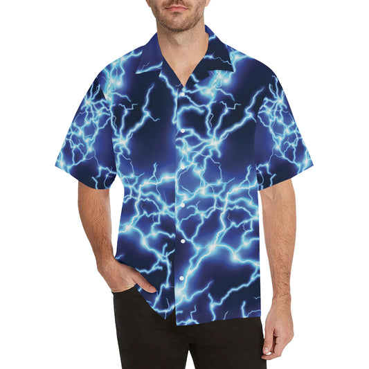 Lightning Thunder Pattern Print Design 04 Men's Hawaiian Shirt
