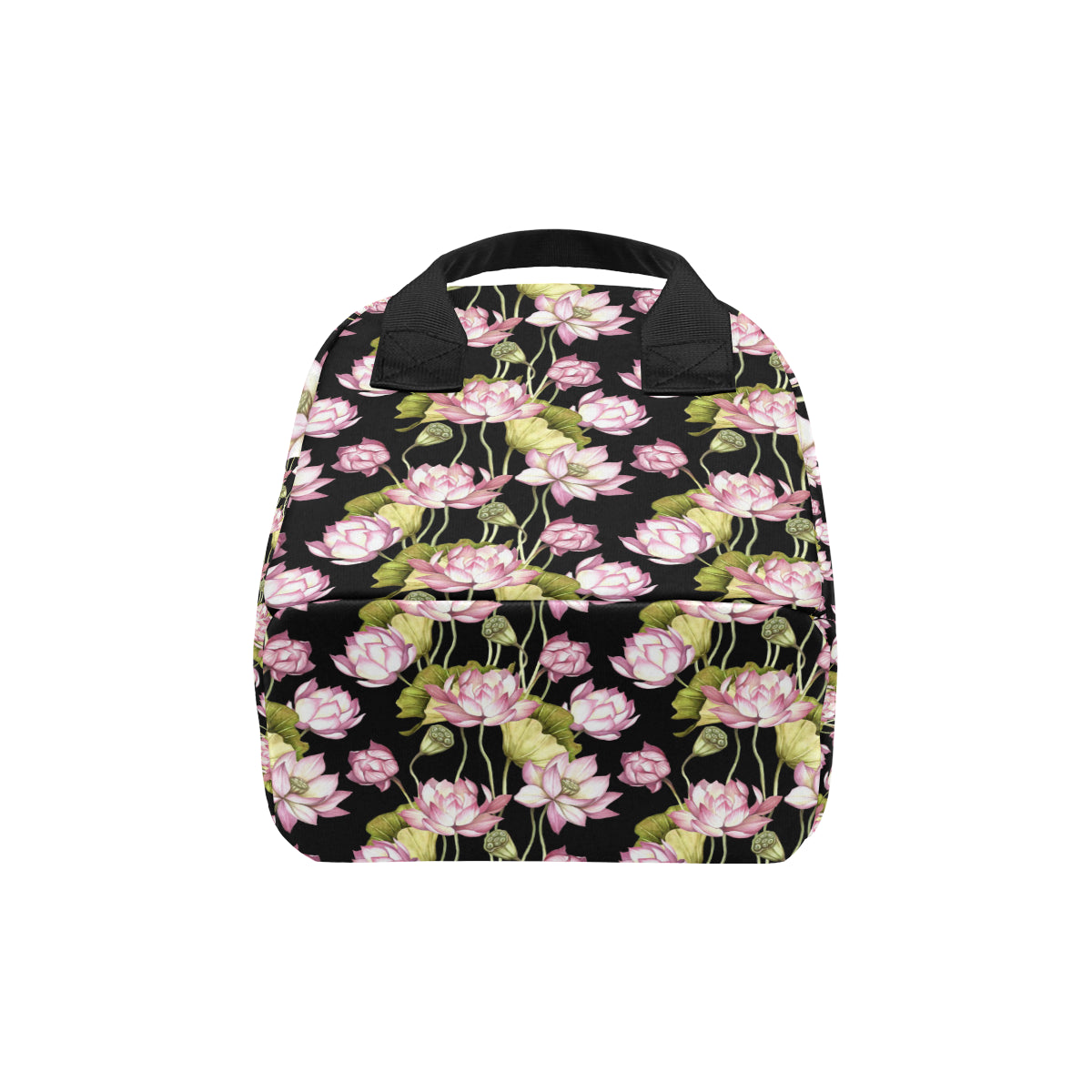Water Lily Pattern Print Design WL06 Insulated Lunch Bag
