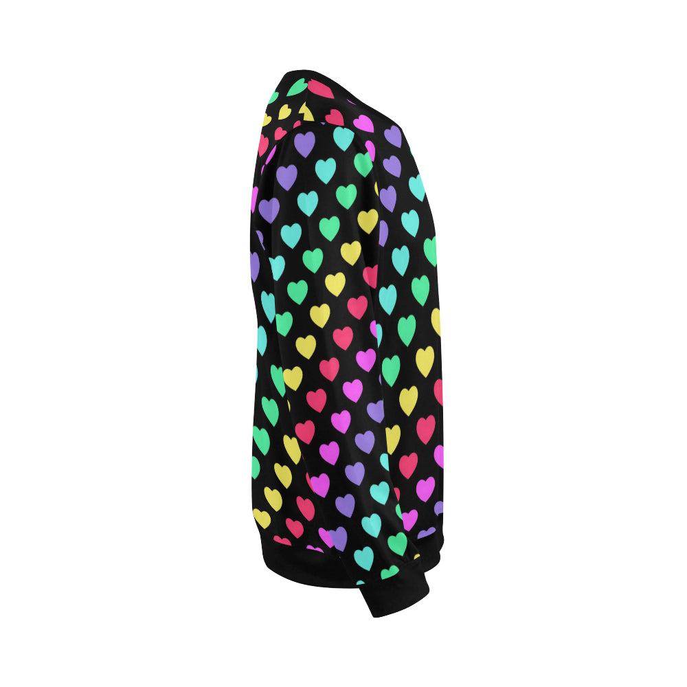 Heart Rainbow Pattern Print Design HE02 Men Long Sleeve Sweatshirt