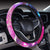 Galaxy Night Purple Space Print Steering Wheel Cover with Elastic Edge