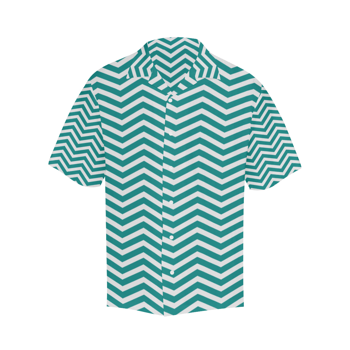 Chevron Teal Pattern Print Design 02 Men's Hawaiian Shirt