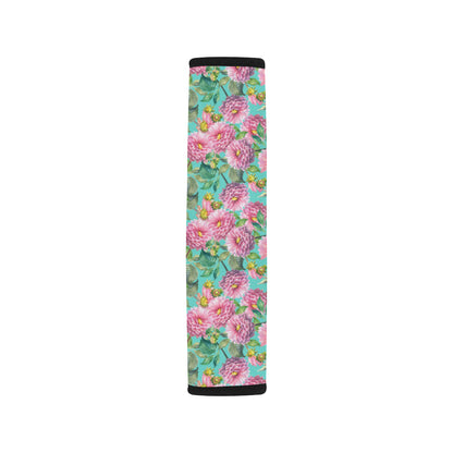 Dahlia Pattern Print Design DH07 Car Seat Belt Cover
