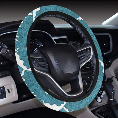 Surf Wave Tribal Design Steering Wheel Cover with Elastic Edge