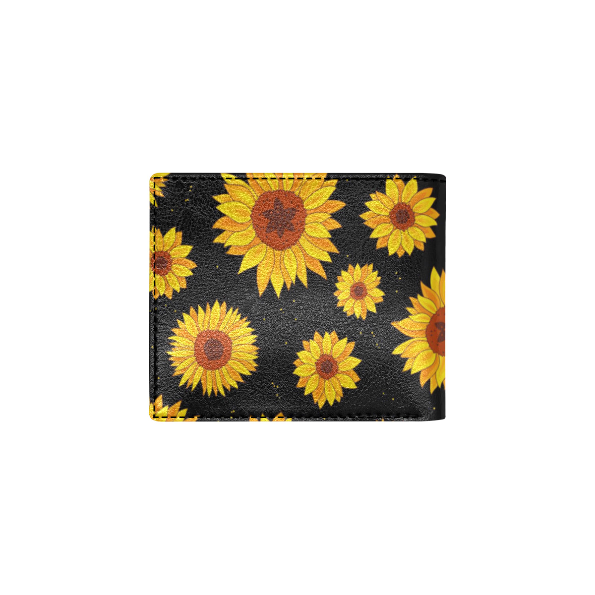 Sunflower Pattern Print Design SF09 Men's ID Card Wallet