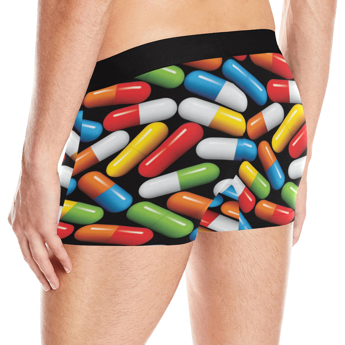 Pill Pattern Print Design A02 Men's Boxer Briefs