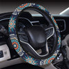 Bohemian Pattern Print Design 02 Steering Wheel Cover with Elastic Edge