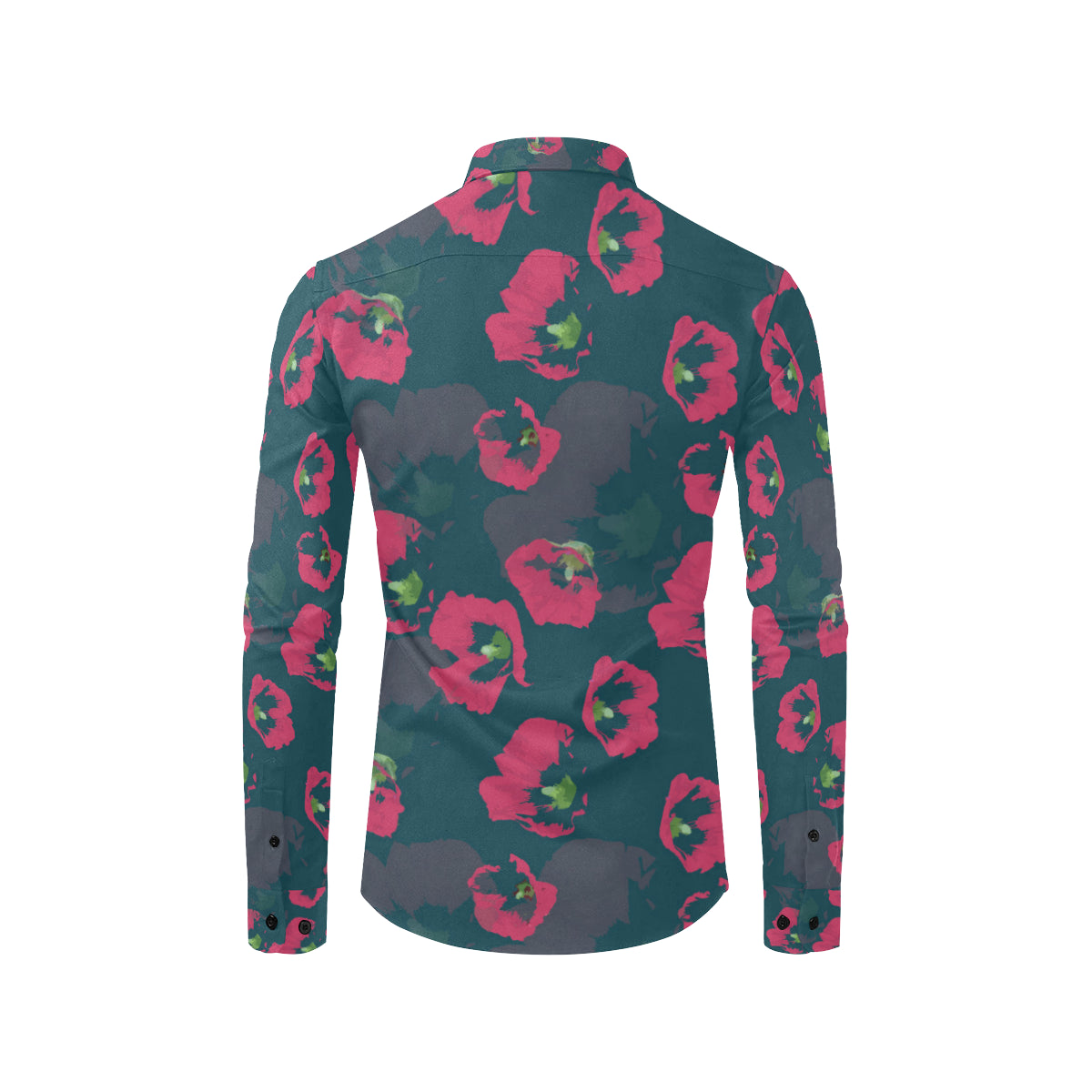 Morning Glory Pattern Print Design 01 Men's Long Sleeve Shirt