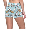 Rabbit Pattern Print Design RB018 Yoga Shorts