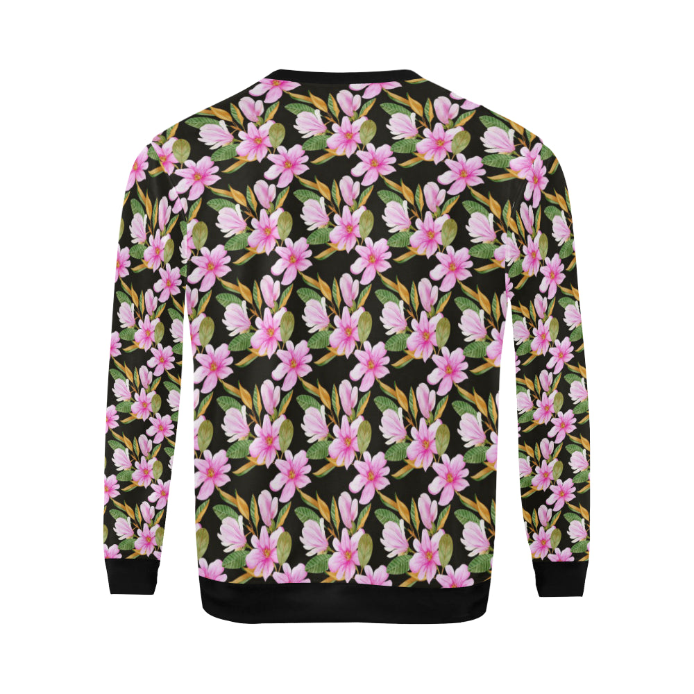 Magnolia Pattern Print Design MAG08 Men Long Sleeve Sweatshirt