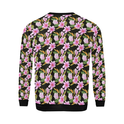 Magnolia Pattern Print Design MAG08 Men Long Sleeve Sweatshirt