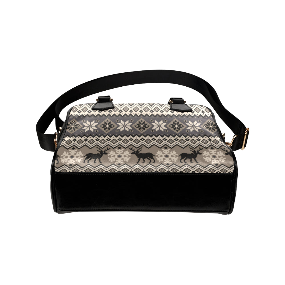 Nordic Pattern Print Design A01 Shoulder Handbag