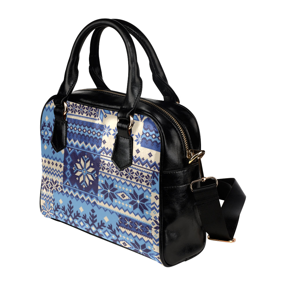Nordic Pattern Print Design A04 Shoulder Handbag