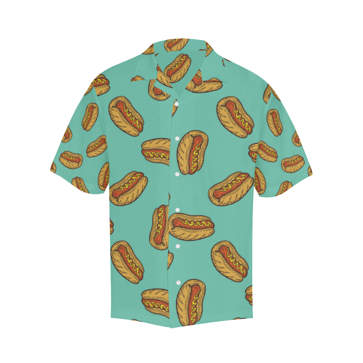 Hot Dog Pattern Print Design 04 Men's Hawaiian Shirt