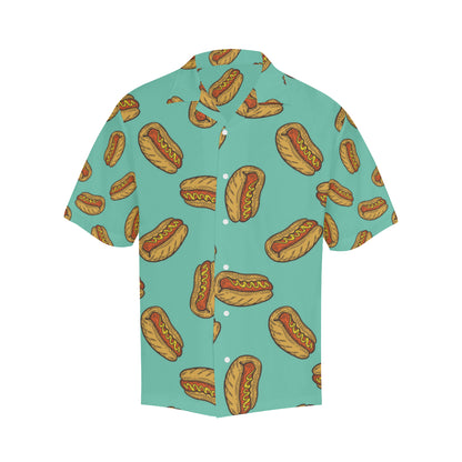 Hot Dog Pattern Print Design 04 Men's Hawaiian Shirt