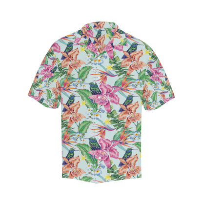 Hummingbird Tropical Pattern Print Design 05 Men's Hawaiian Shirt