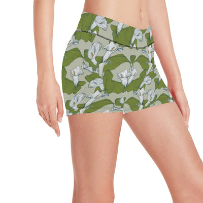 Lily Pattern Print Design LY08 Yoga Shorts