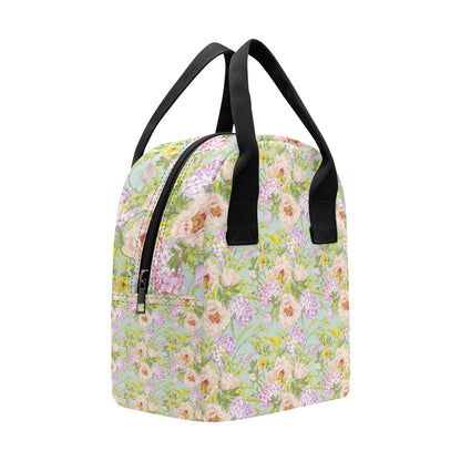Hydrangea Pattern Print Design HD02 Insulated Lunch Bag