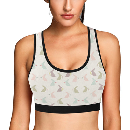 Bunny Pattern Print Design 05 Sports Bra