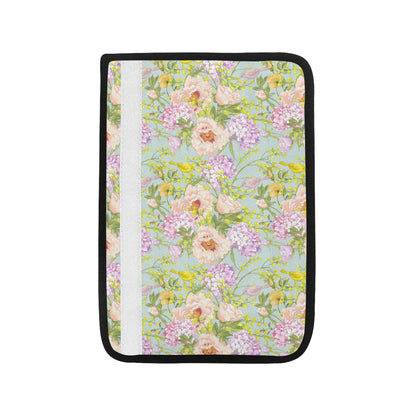 Hydrangea Pattern Print Design HD02 Car Seat Belt Cover