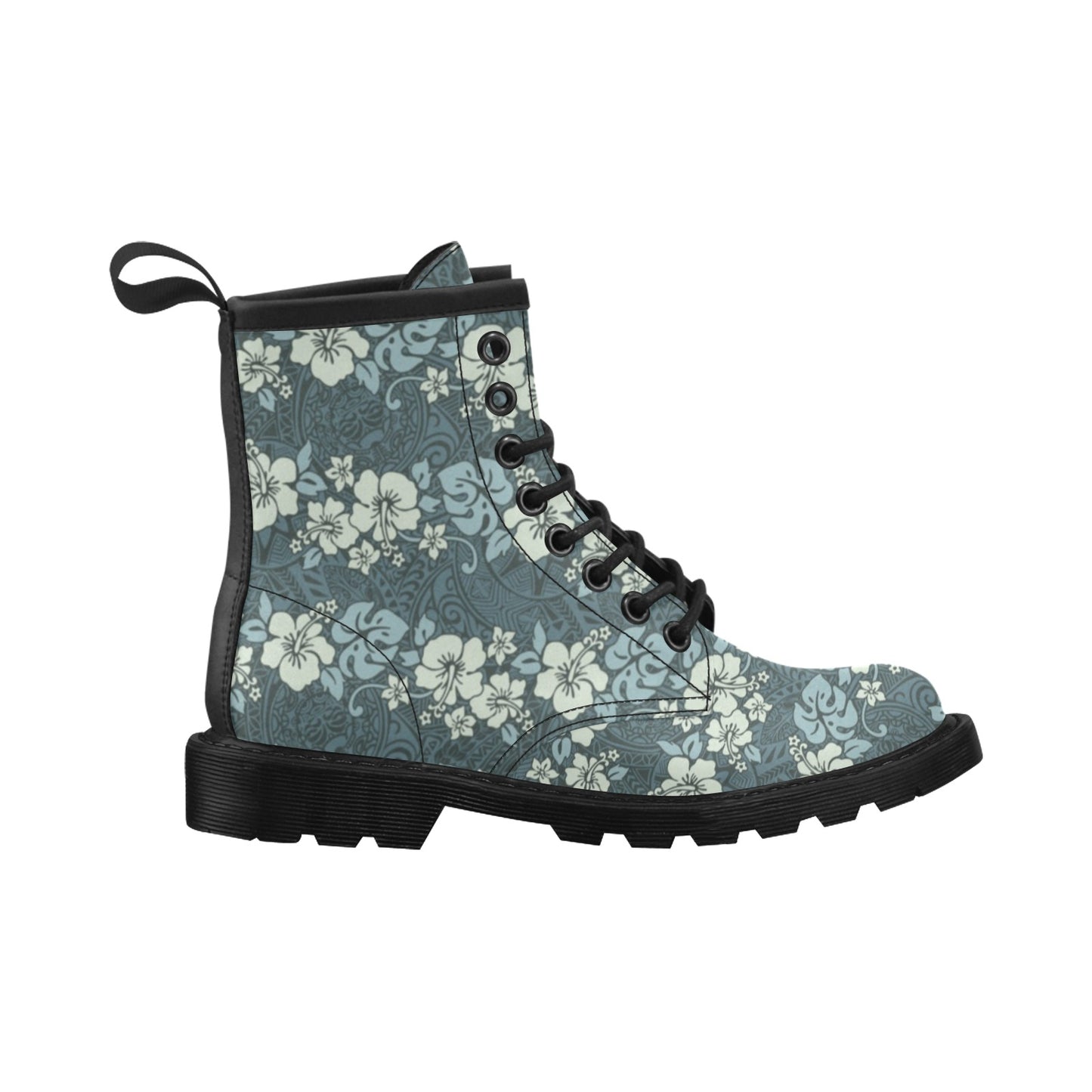 Flower Hawaiian Hibiscus Style Print Pattern Women's Boots