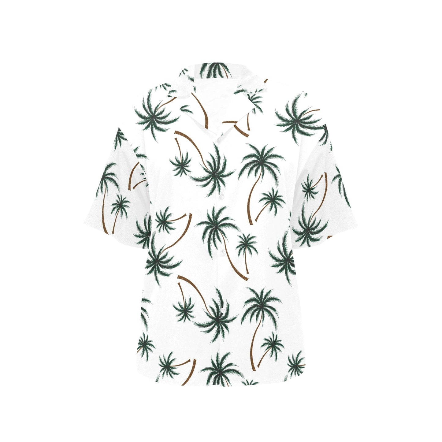 Palm Tree Pattern Print Design PT07 Women's Hawaiian Shirt