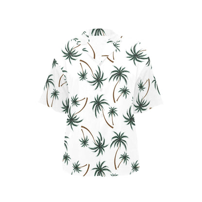 Palm Tree Pattern Print Design PT07 Women's Hawaiian Shirt