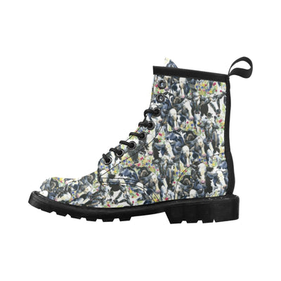 Cow Watercolor Print Pattern Women's Boots