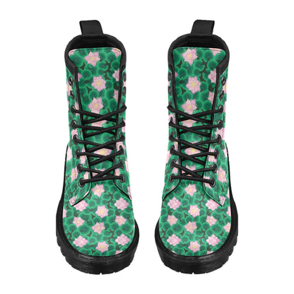 Water Lily Print Design LKS303 Women's Boots