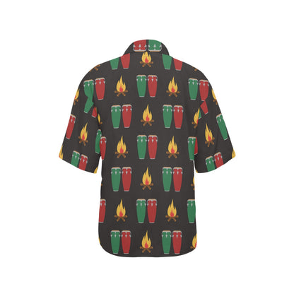 Conga Pattern Print Design 01 Women's Hawaiian Shirt